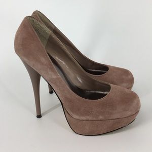 Bakers Victoria Platform Pumps 7 B Taupe Heels